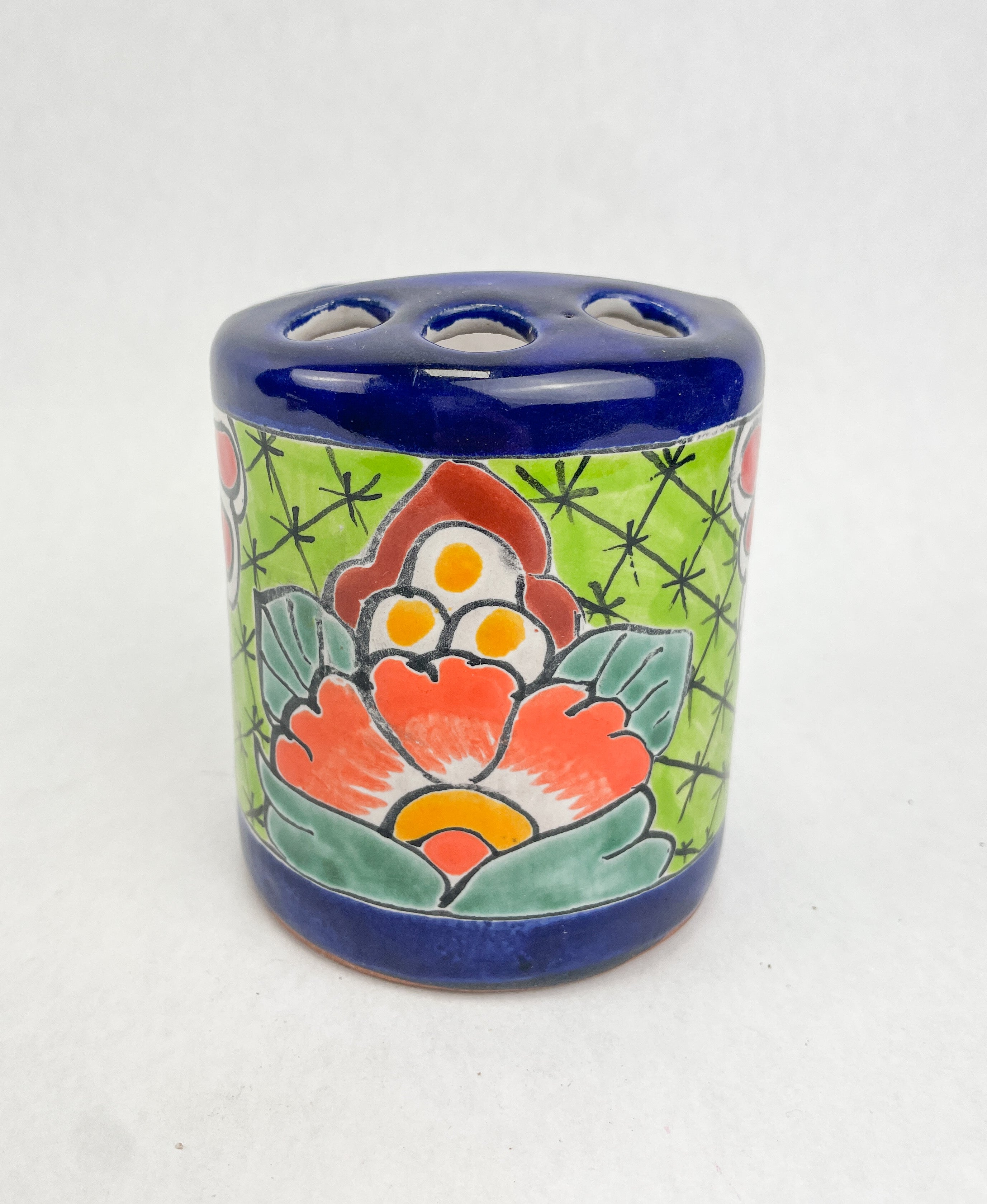 Mexican talavera 3 Pc Pc Bathroom Accessory Set Toothbrush retailer Tissue holder Cup