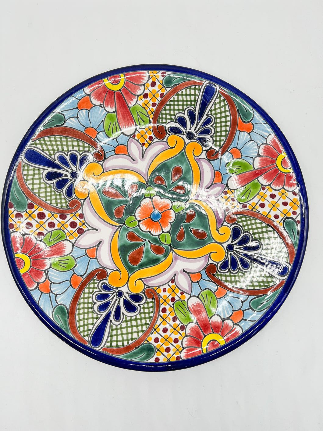 Mexican Dinner Plates 12 Inch Mexican Talavera Soup Bowls Colorful Hand Painted