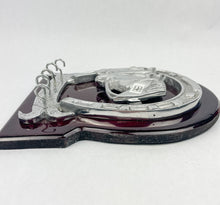 Load image into Gallery viewer, Horseshoe Key Holder Wooden Frame Pewter Metal Silver Horses
