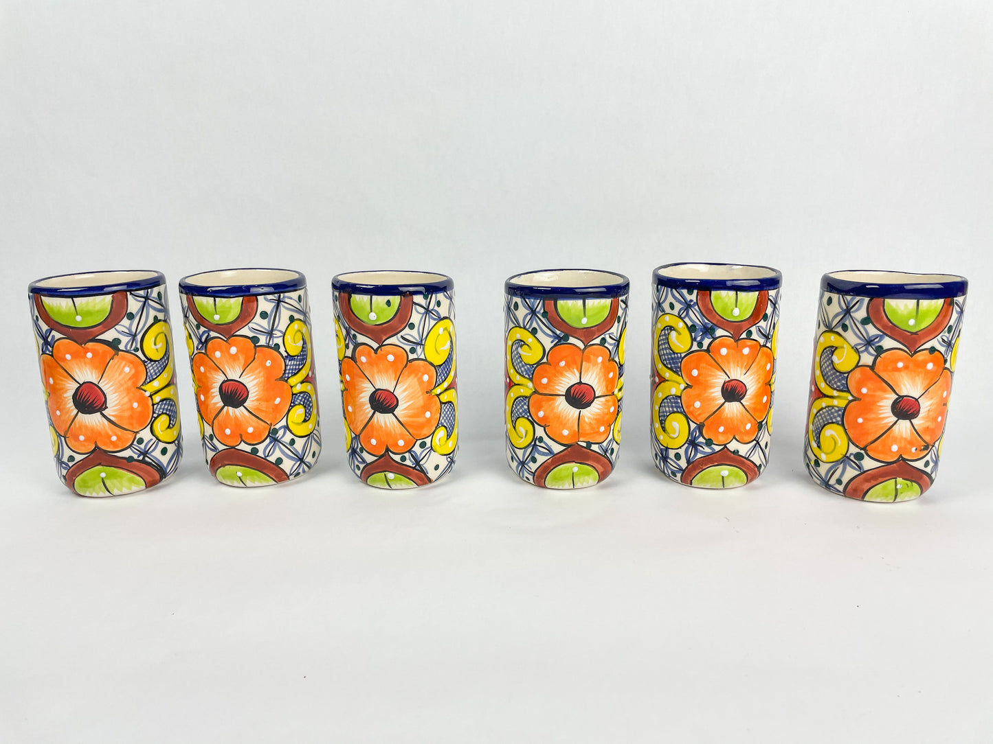 Talavera Water Pitcher Set 7 Pc Mexican Talavera pottery Pitcher With Tumblers