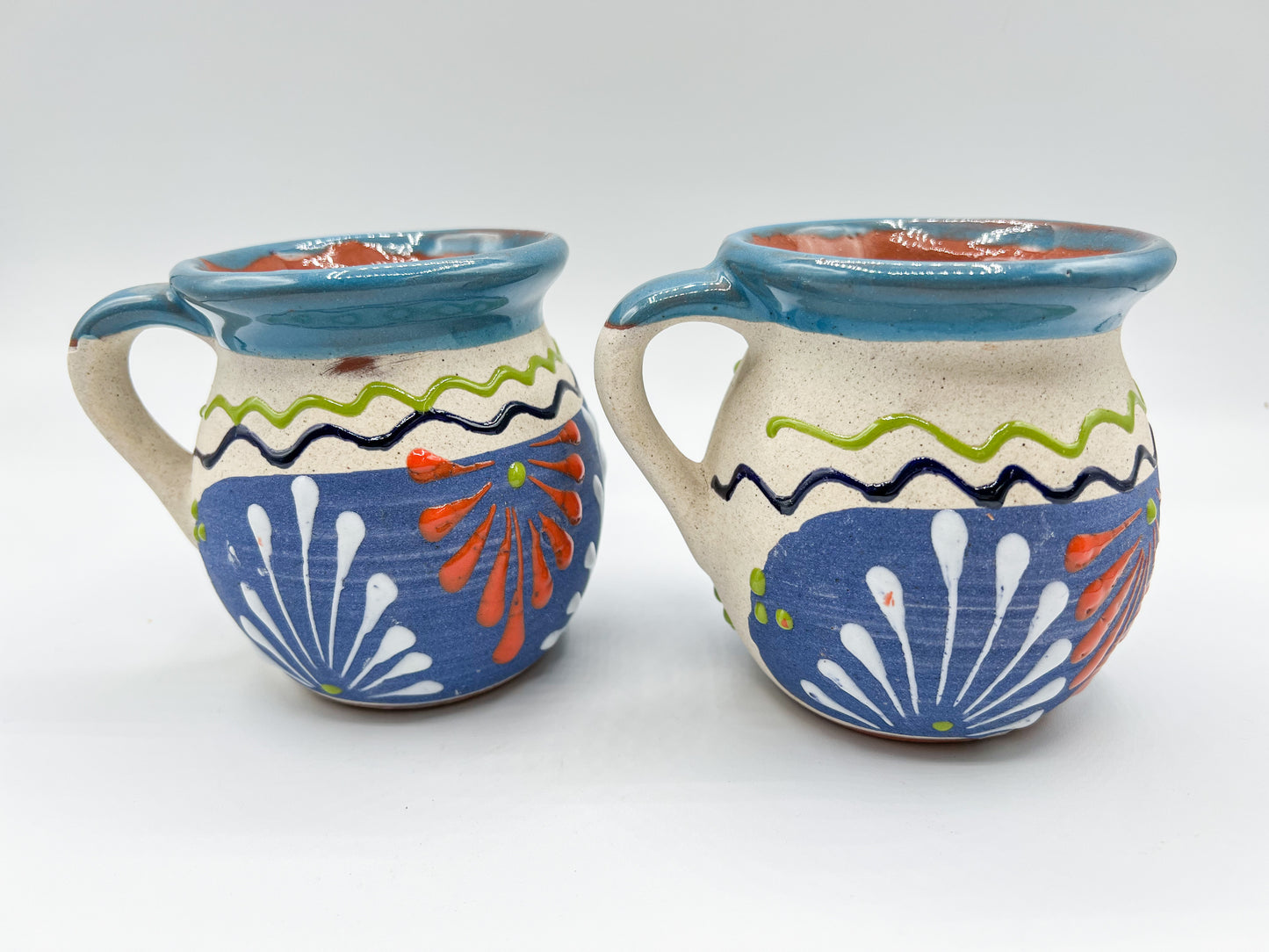 Mexican Mugs 2pc Set Mexican Cups For Drinks Handmade Coffee Mugs
