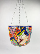 Load image into Gallery viewer, Talavera Hanging Planter Talavera Pottery With Metal Chain
