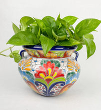 Load image into Gallery viewer, Talavera Flower Pots 10 Inches Talavera pottery Michoacana Planter
