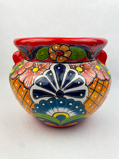 10 ceramic flower pots Talavera Flower Pots 10 Inches Talavera pottery Michoacana Planter