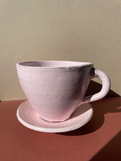teacup planter pot Terracota Saucer With Plant Pot Farmhouse Style Tea Cup Planter – TheMexHub