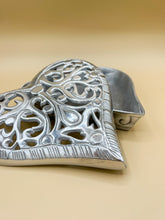 Load image into Gallery viewer, Heart Shaped Jewelry Box Hand Made Pewter Jewelry Box
