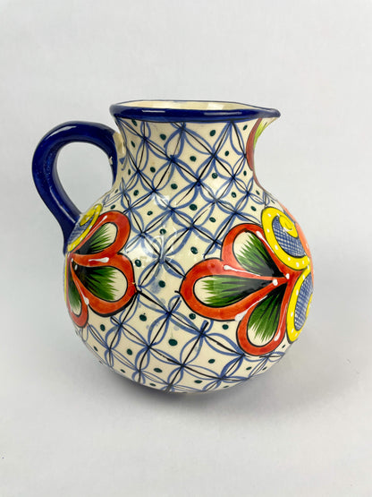 Talavera Water Pitcher Set 7 Pc Mexican Talavera pottery Pitcher With Tumblers