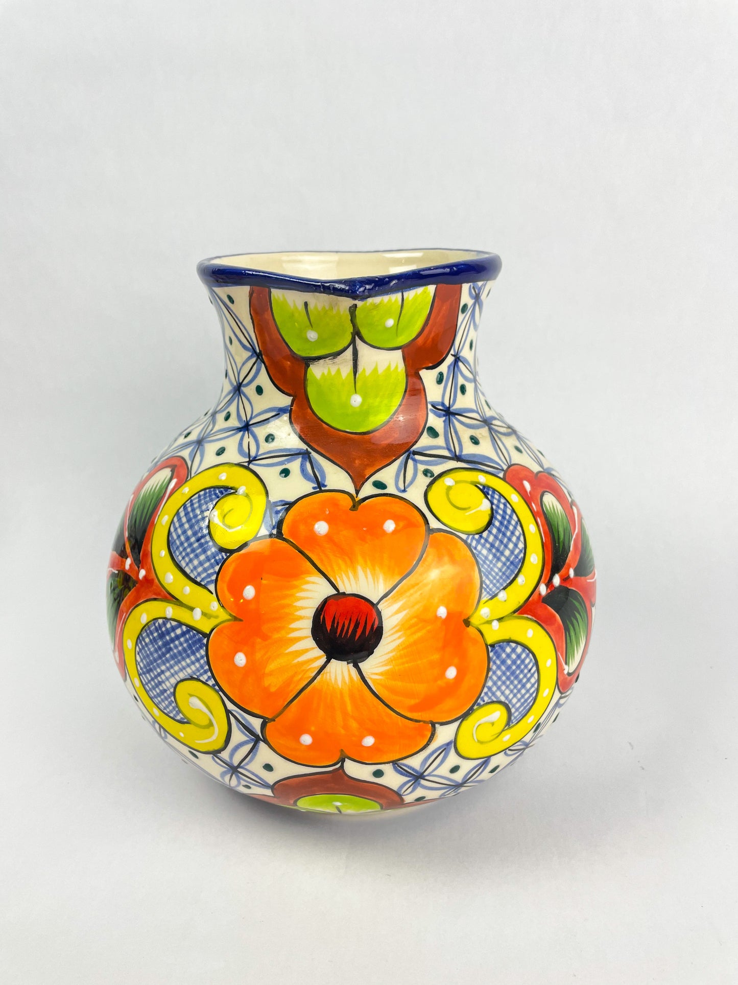 Talavera Water Pitcher Set 7 Pc Mexican Talavera pottery Pitcher With Tumblers