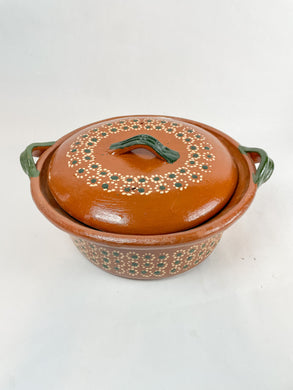 Clay Bean Pot with Lid - Olla de Barro con Tapa Canela Large - 6 qt6 qt
