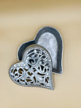 Load image into Gallery viewer, Heart Shaped Jewelry Box Hand Made Pewter Jewelry Box
