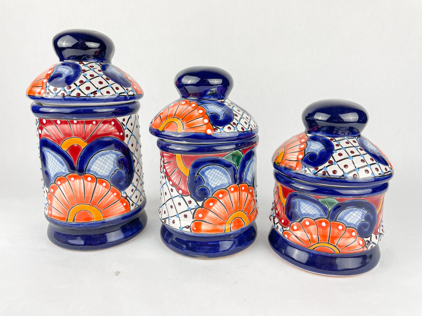 Talavera Canister Set 3 Pc Kitchen Canisters Cow Kitchen Decor