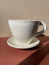 Load image into Gallery viewer, Terracota Saucer With Plant Pot Farmhouse Style Tea Cup Planter
