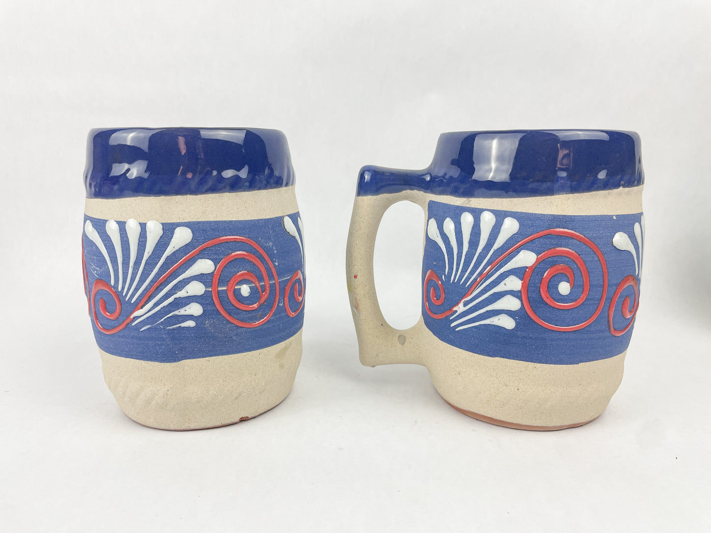 Mexican Clay Beer Steins 2 Pcs Set Michelada Cup Vaso Jaibolero