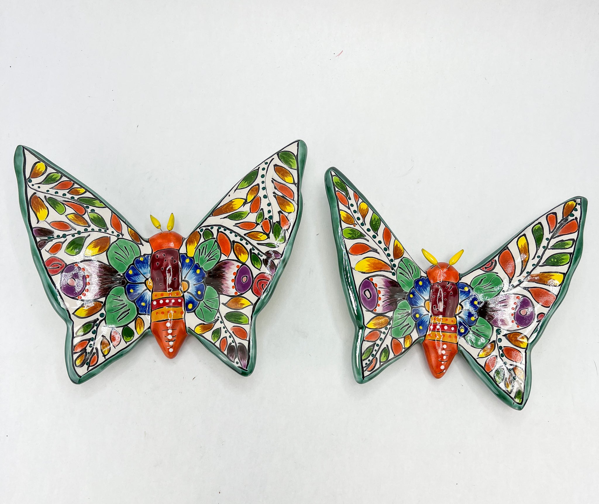 Hand Painted Butterfly Mirror Centers Beading Supplies Cabs