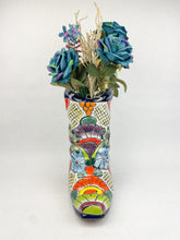 Load image into Gallery viewer, Cowboy Boot Planter 12 In Talavera Boot Vase Talavera Flower Pot Western Home Decor
