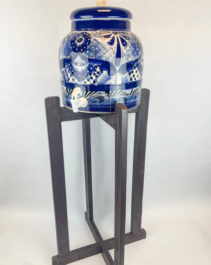 Talavera Water Dispenser With Wooden Stand Water Crock Mexican Water Dispenser