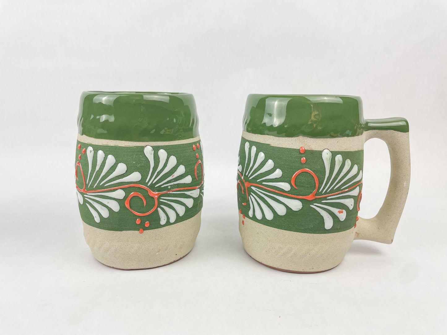 Mexican Clay Beer Steins 2 Pcs Set Michelada Cup Vaso Jaibolero