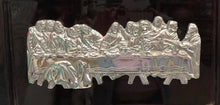 Load image into Gallery viewer, Wooden Last Supper Wall Decor Pewter 3D Wall Frame Ultima Cena
