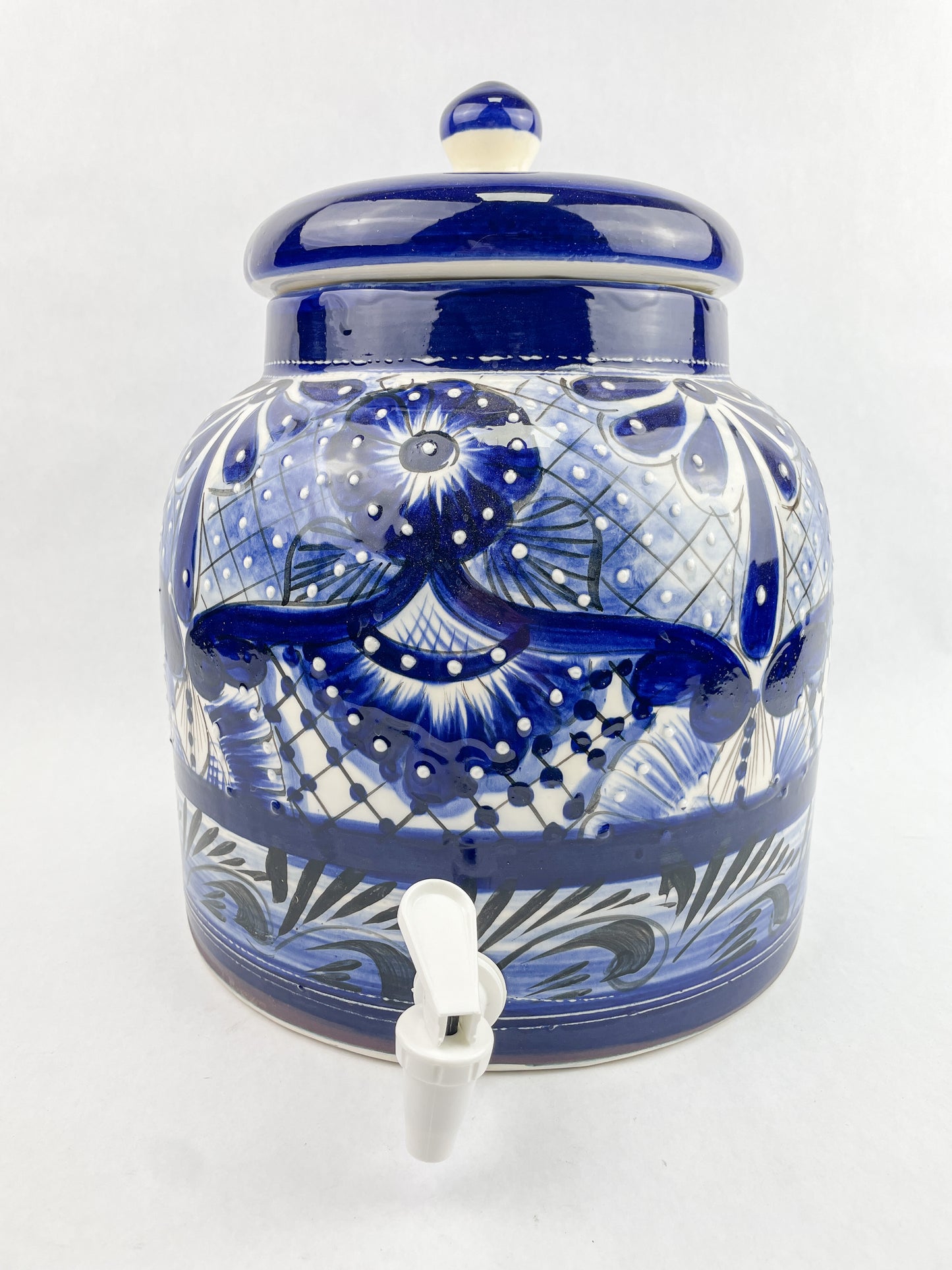 Talavera Water Dispenser With Wooden Stand Water Crock Mexican Water Dispenser