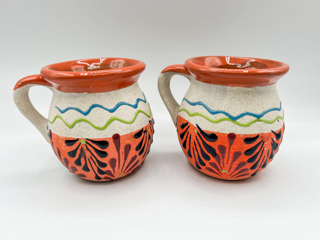Mexican Mugs 2pc Set Mexican Cups For Drinks Handmade Coffee Mugs