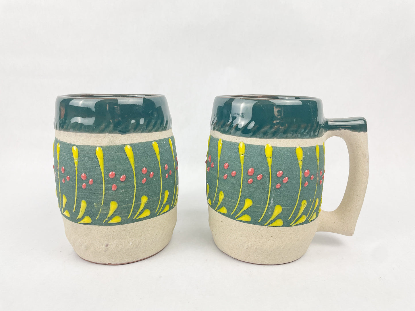 Mexican Clay Beer Steins 2 Pcs Set Michelada Cup Vaso Jaibolero